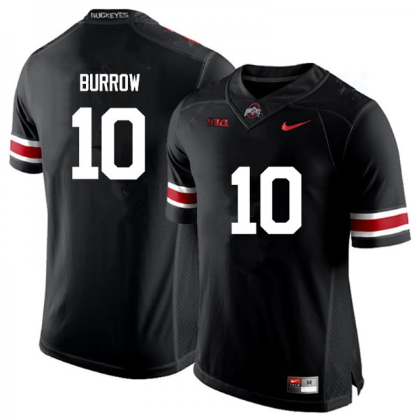 Ohio State Buckeyes #10 Joe Burrow Men NCAA Jersey Black